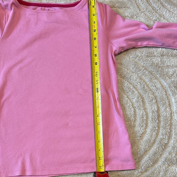 Talbots “The Talbots Tee” Long Sleeve Tee in Pink - Picture 4 of 5